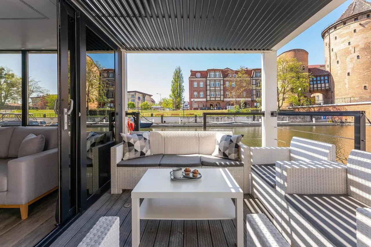 Domy Na Wodzie - La Mare Motlava Houseboats With Sauna By Downtown Apartments Gdansk