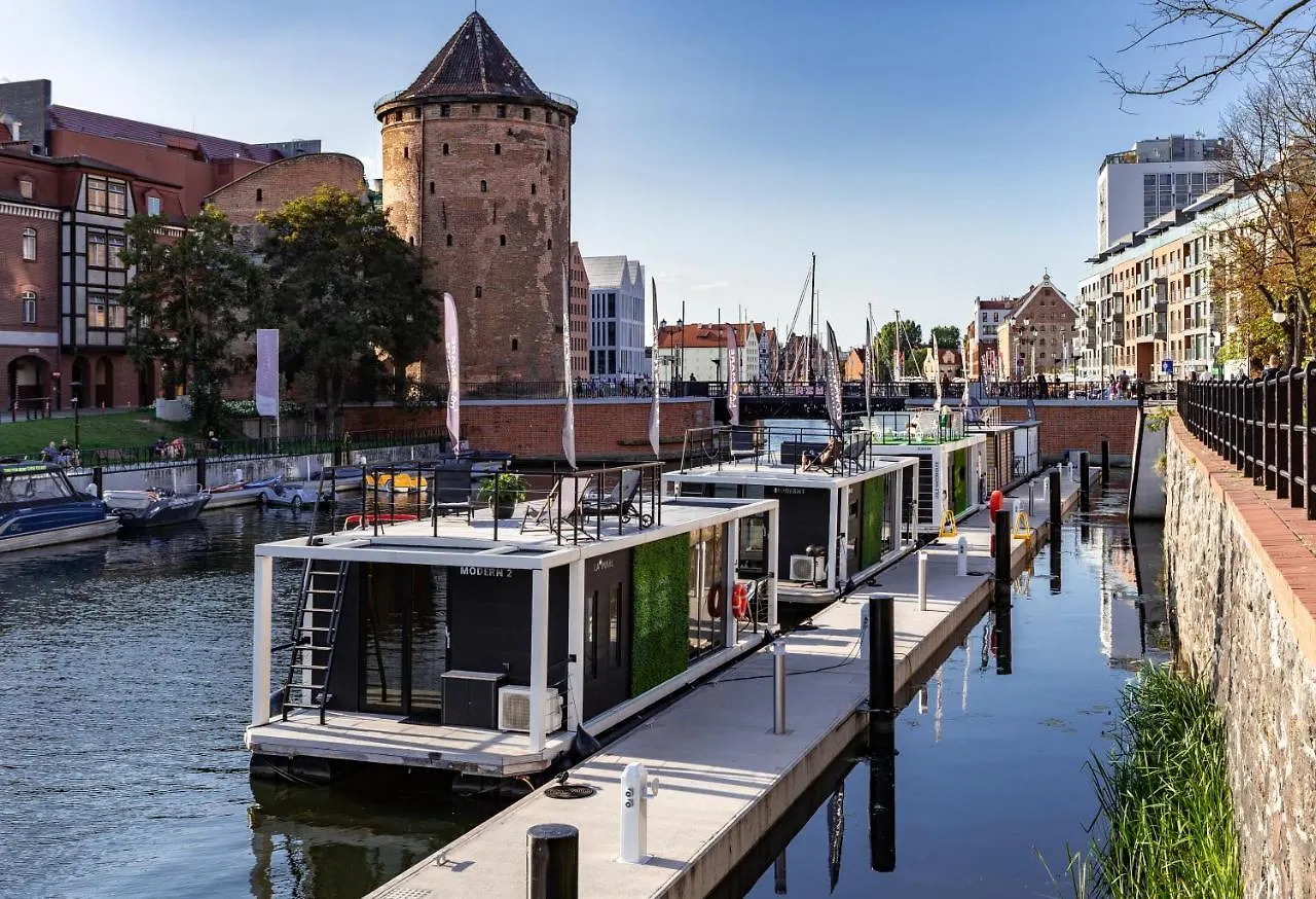 Domy Na Wodzie - La Mare Motlava Houseboats With Sauna By Downtown Apartments Gdansk
