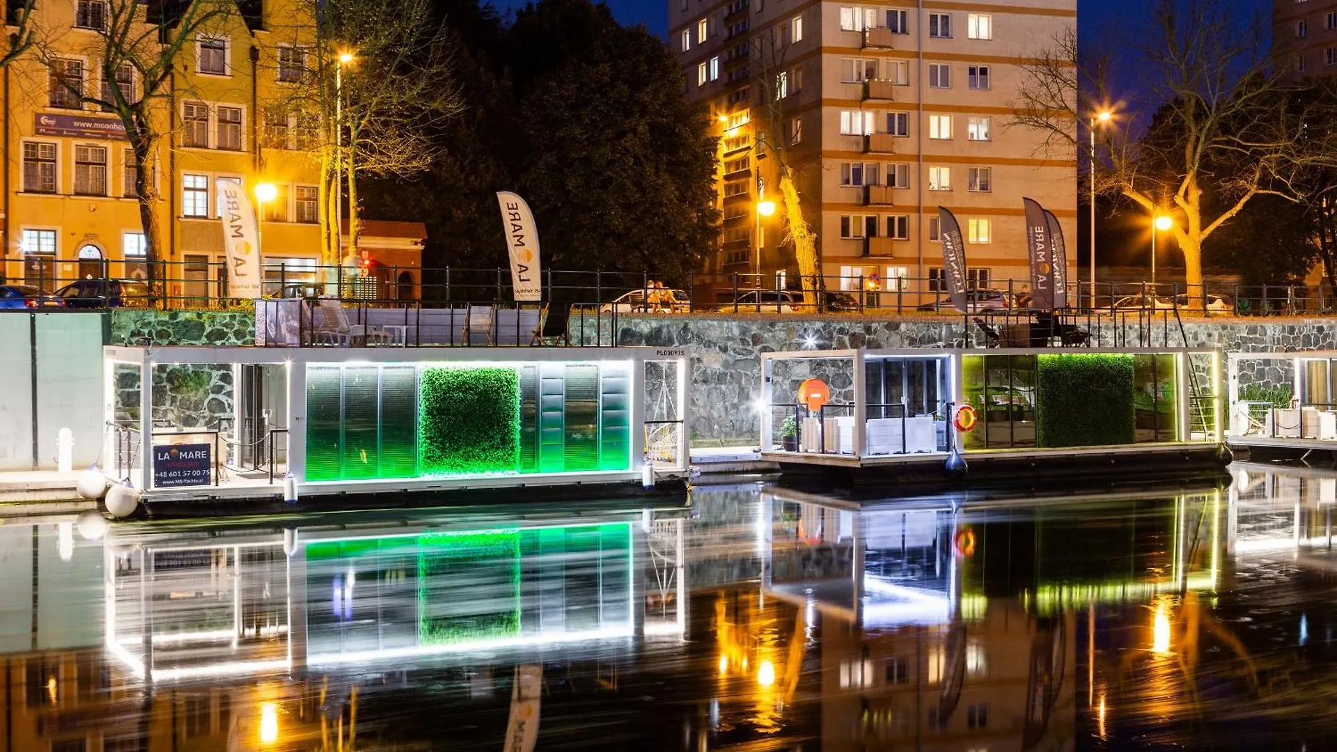 Domy Na Wodzie - La Mare Motlava Houseboats With Sauna By Downtown Apartments Gdansk