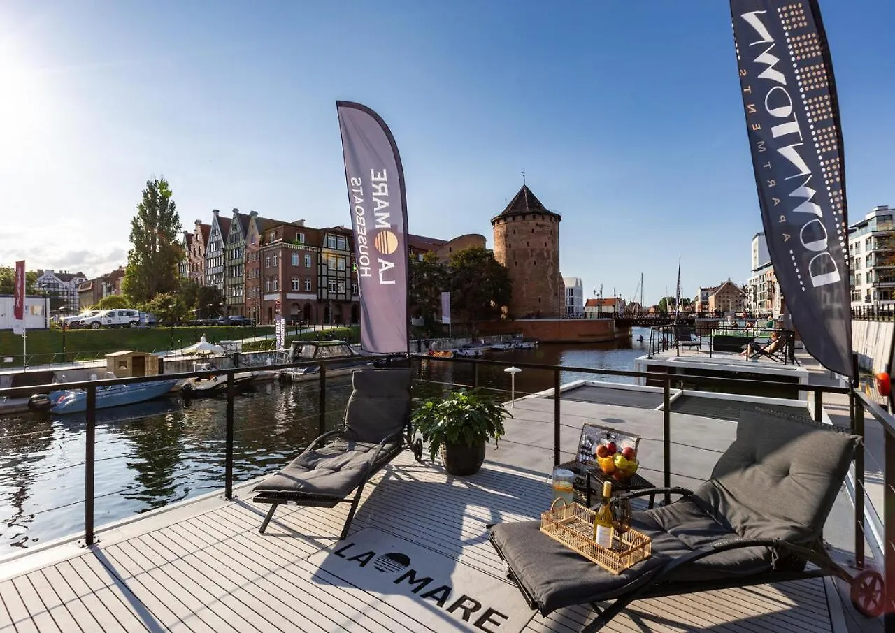 Domy Na Wodzie - La Mare Motlava Houseboats With Sauna By Downtown Apartments Gdansk