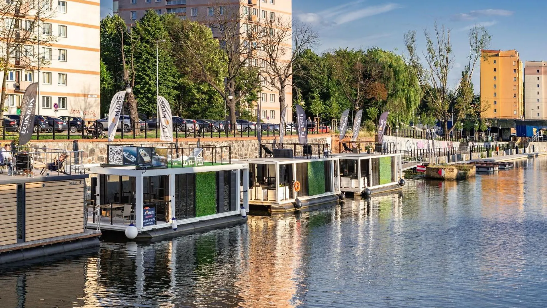 Domy Na Wodzie - La Mare Motlava Houseboats By Downtown Apartments Gdaňsk Polsko